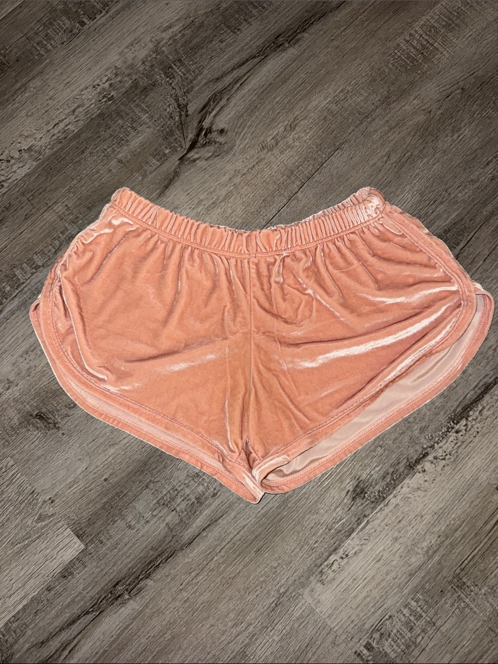 Brandy Melville Light Pink Velvet Athletic Shorts